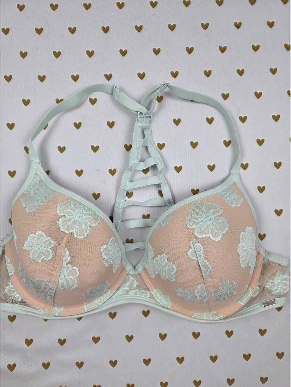 Victorias Secret PINK Ladder Strappy Back 36C Lightly Lined Racerback Bra